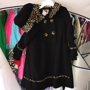 Girls sz 6 dress coat and hat